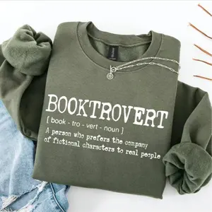 Booktrovert Shirt, Book Lover Gift for Women, Classic Literature Hoodie, Bookish Girl Sweat, Bookworm Hoodie, Gift for Librarian