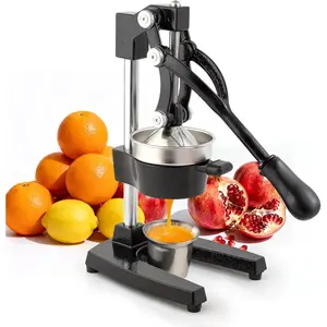 Manual Cast Iron Citrus Juicer Commercial Lemon Squeezer Ideal for Extracting Juice From Lemons Oranges Grapefruits Easy to Clean (Black)