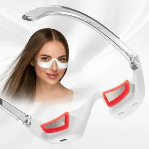 Three-In-One LED Photon Eye Bottom Beauty Instrument Facial Beauty Machine Light Led Anti Aging Microcurrent Eyelid Massager Glasses for Bags Fatigue Dark Circles