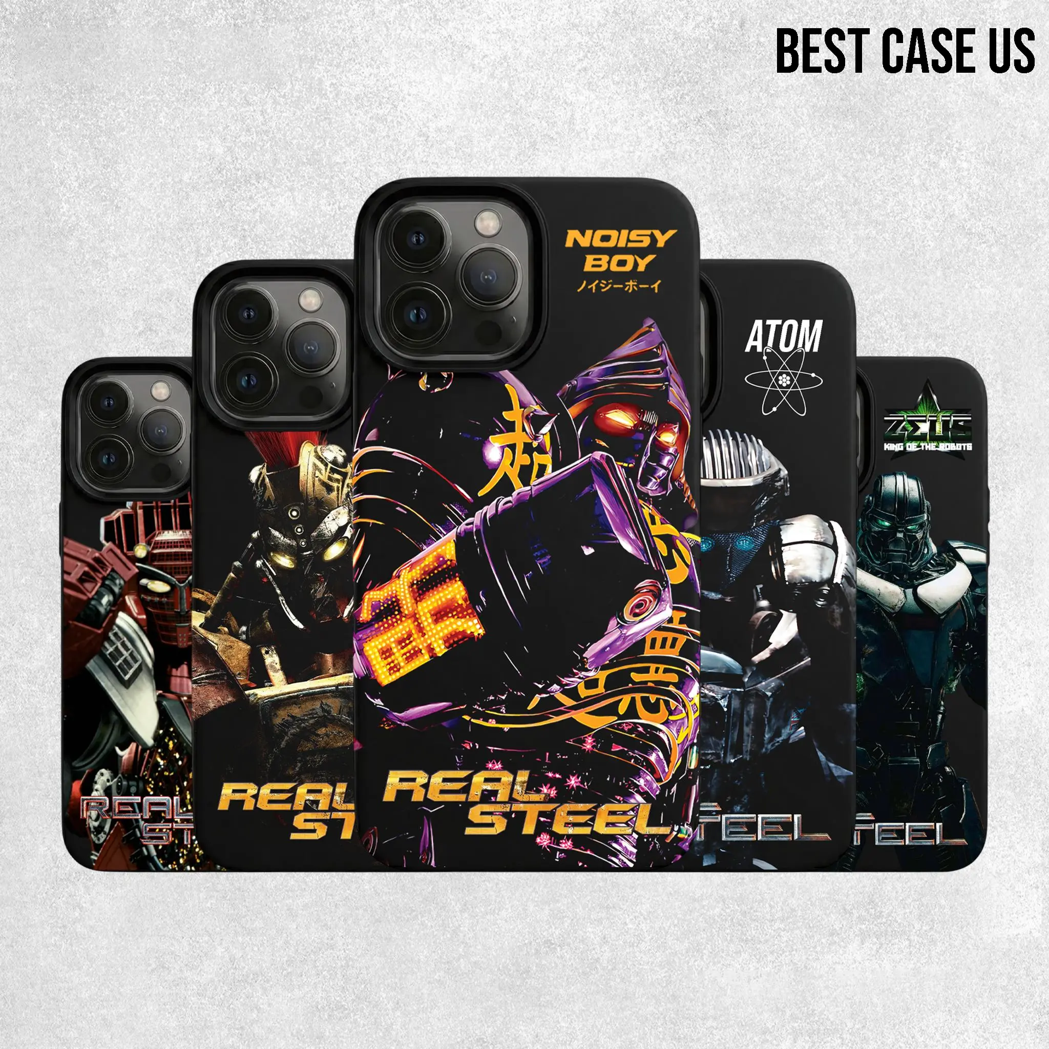 Real Steel Robot Phone Case for iPhone 17 16 15 14 13 12 11 Pro Max | Atom Noisy Boy Zeus MMA Boxing Fans Gift Cover