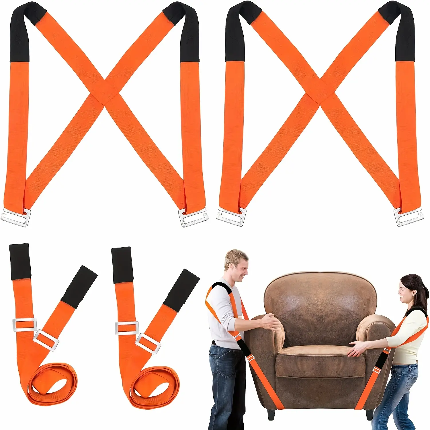 Shoulder Dolly Moving Straps - Lifting Strap For 2 Movers - Move, Lift, Carry, And Secure Furniture, Appliances, Heavy, Bulky Objects Safely, Efficiently, More Easily Like The Pros Christmas Moving Tools