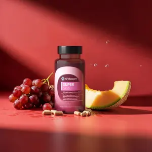 O'blossom super skin – 9 Plant-Based Superfoods + Natural Phytoceramides for Brightening Dull Skin, Hydration, Radiance & Firmness – Gluten-Free Vegan Non-GMO – 30 Capsules