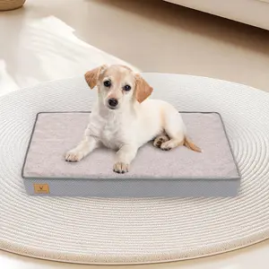 CT004 Orthopedic Egg Crate Bamboo Charcoal Foam Pet Bed with Waterproof Liner for Comfort and Durability