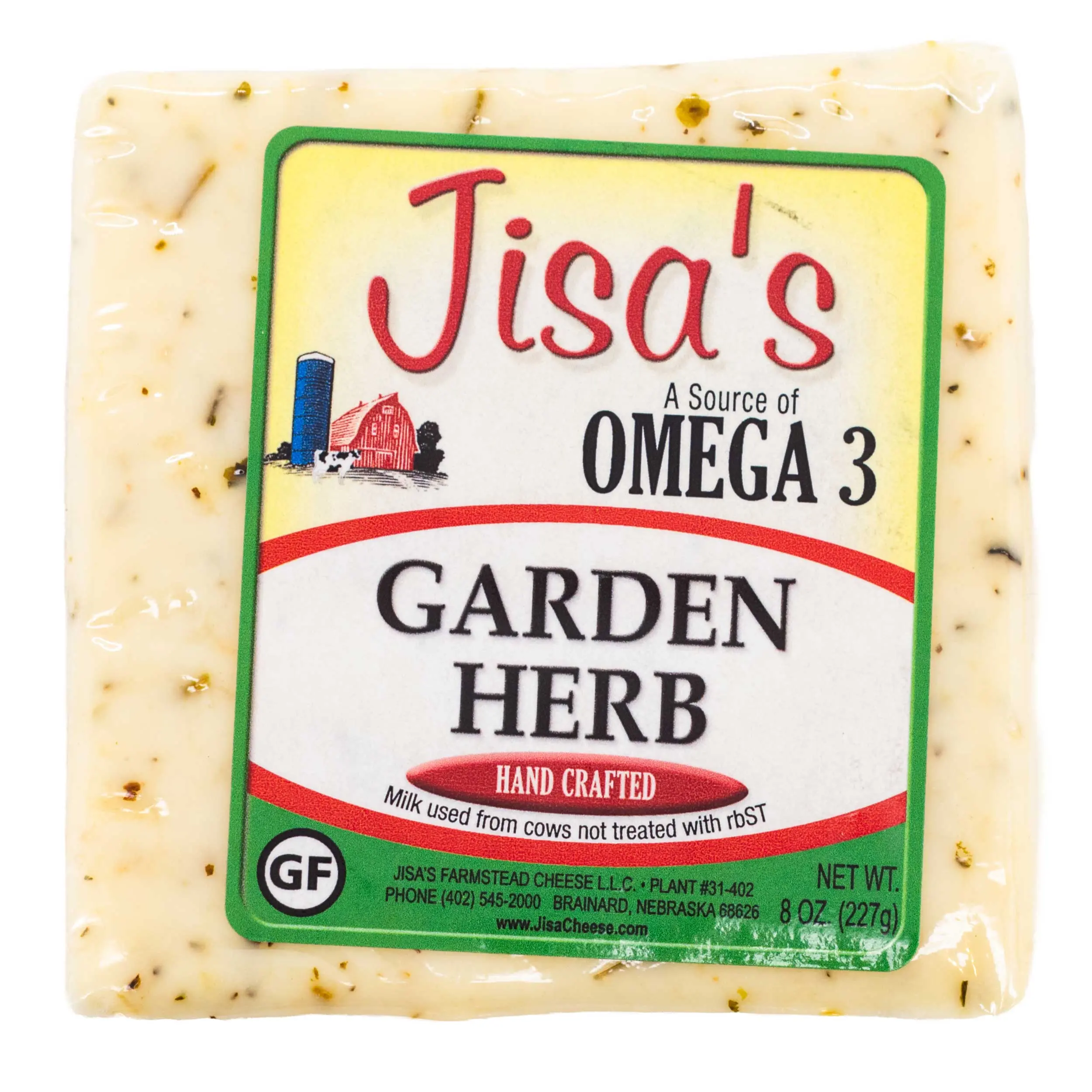Garden Herb Cheese Block | 8 oz | Jisa's Farmstead Cheese