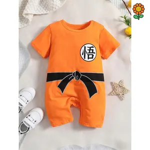 DZP-Baby Boy's One-Piece Romper - Soft & Breathable Onesie Jumpsuit, Easy Diaper changes, Photoshoots & Casual Attire (0-2 Years), Cartoon Graphic Romper, Durable Snap Closures, Photoshoot Outfits, Parents Of Infants, Perfect for Outdoor