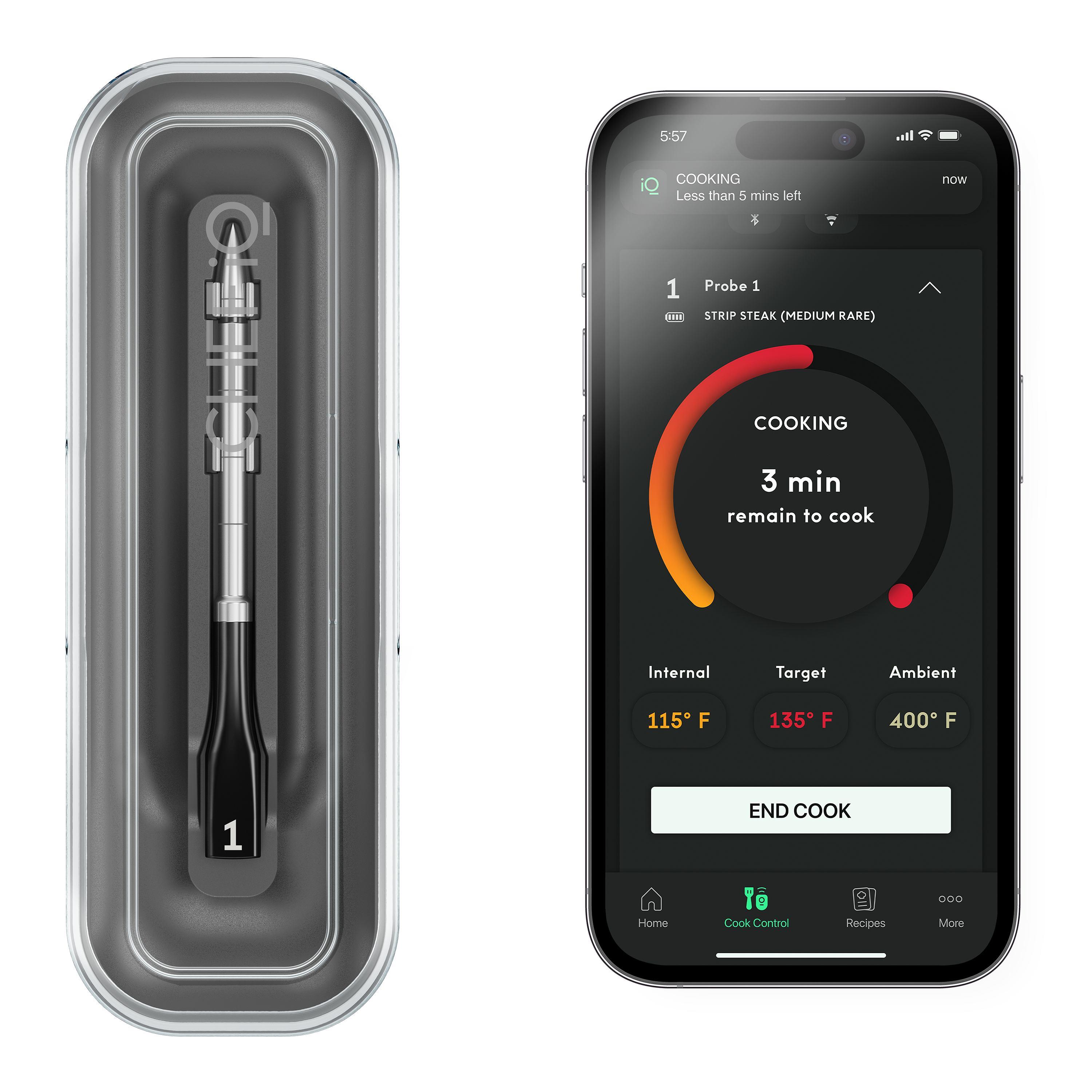 CHEF iQ Sense Smart Wireless Meat Thermometer with Unlimited Range Kitchen Utensils