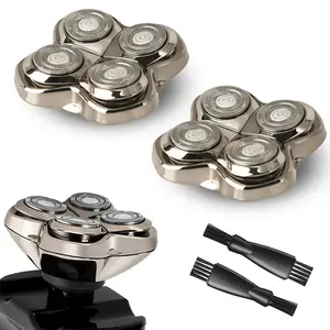 2Pack Pro 4 Shaver Replacement Heads for Skul Pitbulls  PRO,  PRO,  PRO, Butterfly Kiss PRO  Shavers, Floating 4 Heads for a Fast, Close and Smooth Shave.