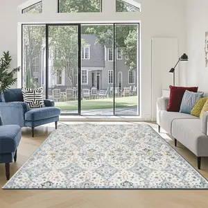 Velvet + Soft and Comfortable Traditional European Persian Geometric Vintage Pattern Printed Carpet, Home Decoration Carpet, Living Room Large Carpet Sofa Cushion Door Mat Coffee Table Mat Bedroom Carpet Bedside Carpet