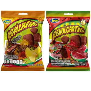 Pack of 2 Sweetzo Sweet and Spicy Hard Candies Covered in Chili Powder, Watermelon and Mango Flavored Individually Wrapped Mexican Candies for Halloween Sharing, Christmas, Thanksgiving or Goody Bag Fillers