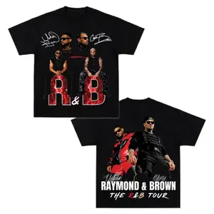 Graphic T-Shirt Raymond & Brown Viral Graphic Tee, Premium Music Tee, Urban Soul Streetwear, Retro Hip Hop Vintage R&B Concert Merch Duo Fan Shirt, Oversized Unisex Crewneck, Casual Short Sleeve, Gift for R&B Lovers, Tour Inspired, TikTok Viral