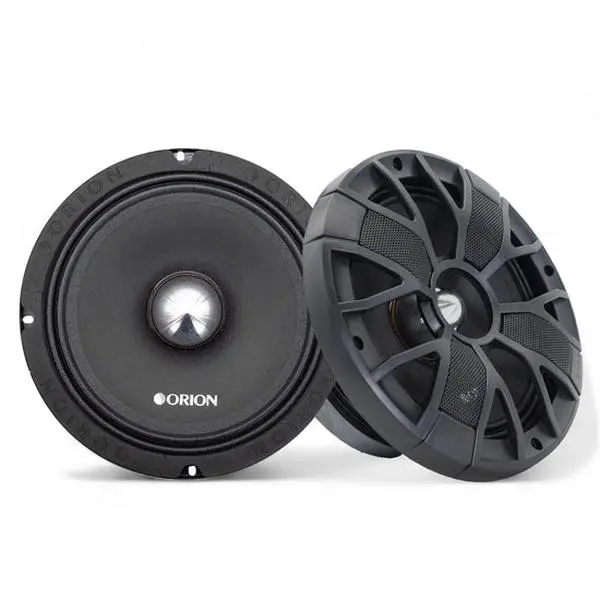 Orion XSM654SL Car Stereo Speaker Pair Pack - 6.5" Slim Ultra-Efficient Mid-Range Loudspeaker with Grills, Steel Frame, 120 Hz-20 kHz Frequency Response, 1200W Peak Power, 4-Ohm Car Speaker Package for Automotive Audio Installation