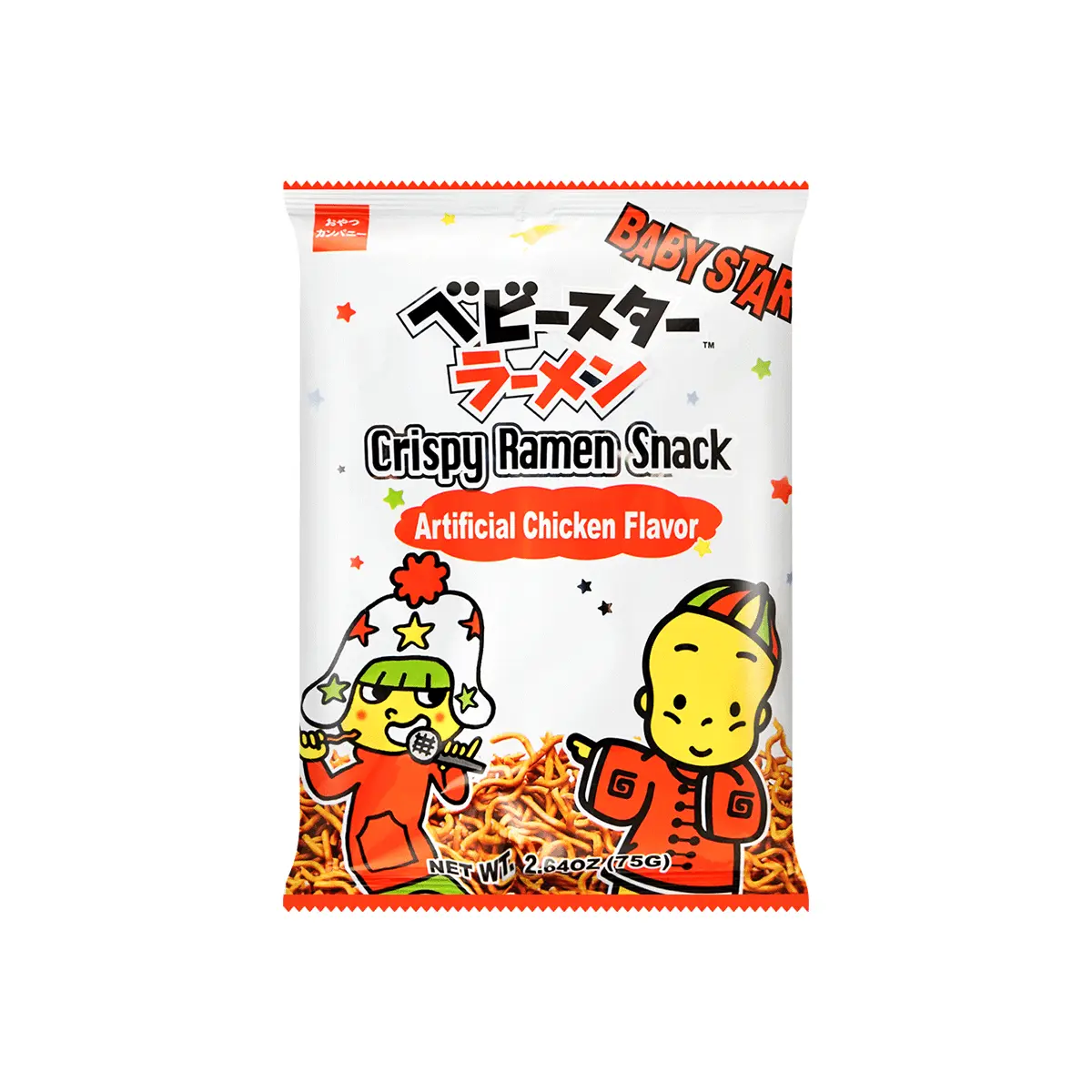 BABYSTAR Crispy Ramen - Chicken Flavor Snack, 2.64oz
