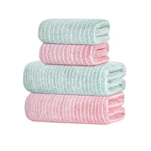 4 Pack Towel Bathrobe Set (2 Bathrobes + 2 Towels), Soft Absorbent All-Season Use, Home Hotel Swimming Party Dish Cup Bar Cleaning, Reusable Washable Towels