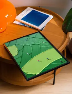 Golfer Gift Green Textured Canvas Art Golf Wall Art Green Textured Golf Art Golf Decor Sports Canvas Art, No Frame