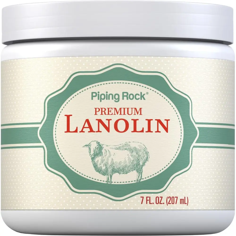 Piping Rock Lanolin Nipple Cream | 7 fl oz | Pure Hand & Skin Ointment | Soothing Balm