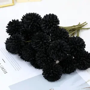 9pcs Realistic Chrysanthemum Bouquet, Durable Plastic Flowers, Elegant Decor for Halloween, Fall, Home, Parties, Weddings