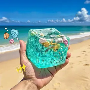 Ice Cube Stress Relief Balls - Ocean Shell Soft Rubber Toy Set, Soft, Gradual-Release Sensory Stress Relief Toys, Helps Relieve Anxiety, Perfect as Stress Relief Gifts for Birthdays and Parties