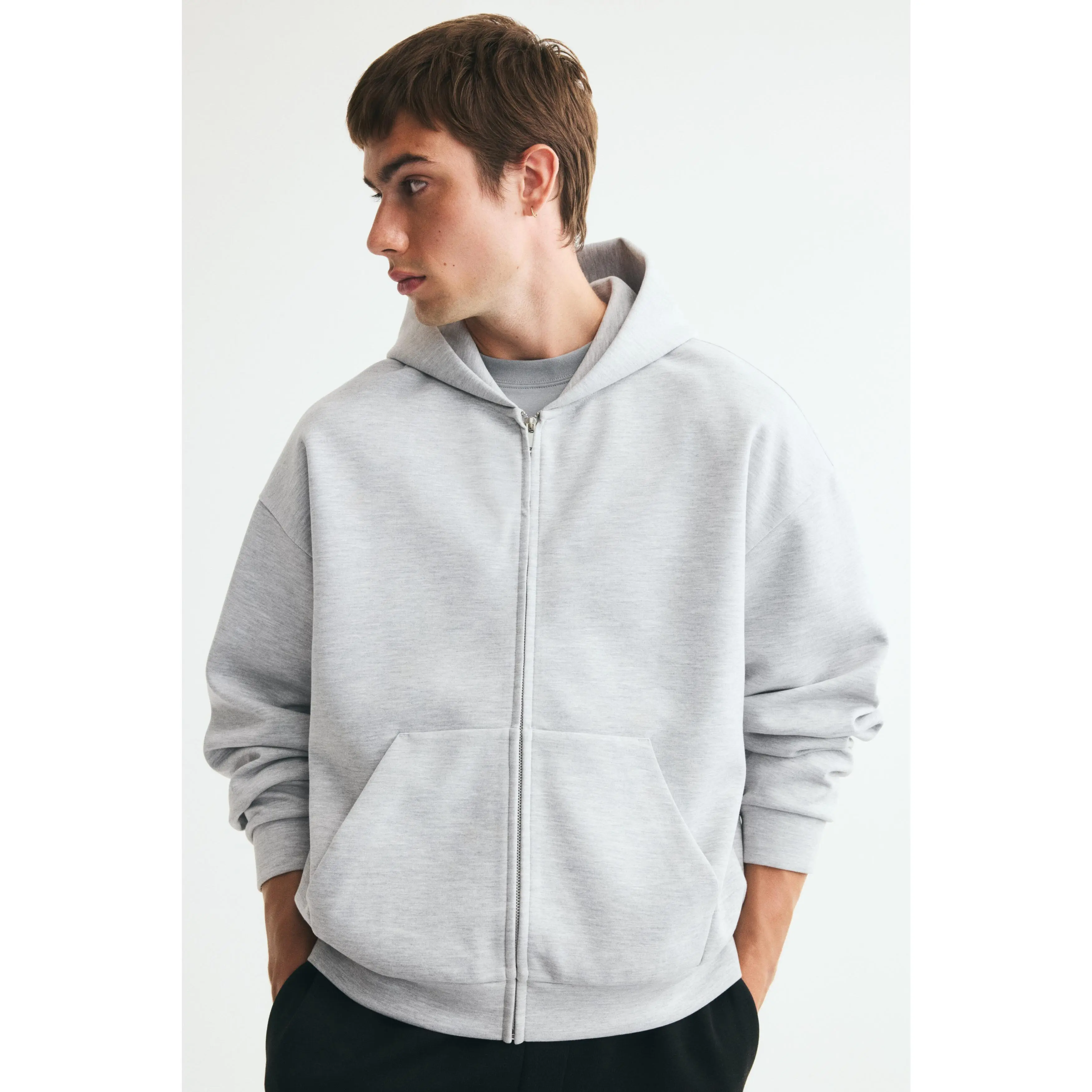 H&M Oversized Fit Interlock Zip-through hoodie