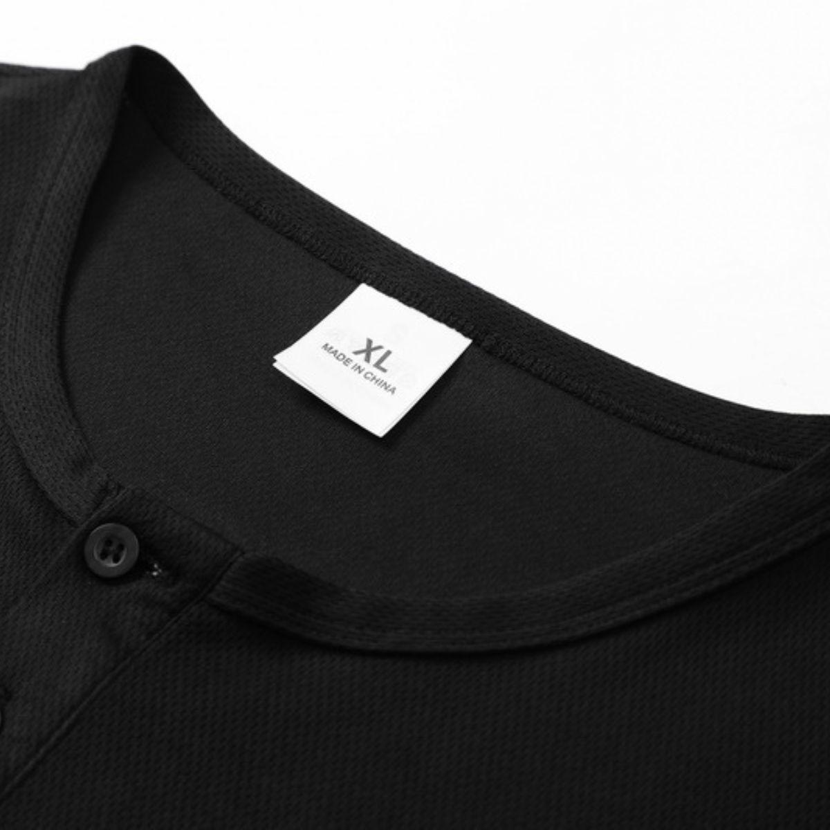 Pack of 5 men’s Henley-collar short-sleeve T-shirts, summer fitness wear slim-fit athletic tops with bull head print