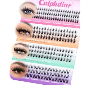 Bottom Lash Clusters DIY Eyelash Extensions 4 Styles Lower Lashes Wispy Bottom Individual Lashes 5-7mm Natural Thin Band Eyelash Clusters 225pcs for Bottom Lash Extension by calphdiar