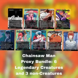 Chainsaw Man 9 Card Proxy Bundle: 6 Legendary Creatures and 3 non-Creatures