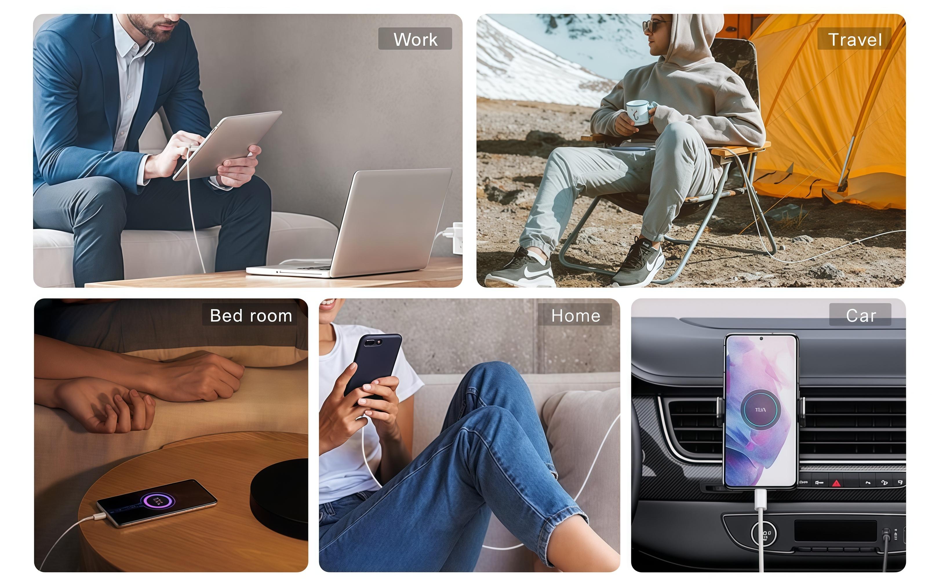 Durable Smartphone Fast Charging Cable for iPhone, USB-C to Lightning, Tangle-Free Nylon Braided, Perfect for Everyday Use