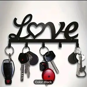 Iron Wall-Mounted Storage Rack Metal Key Holder Cross-Border Floating Wall Key Hook Iron Craft