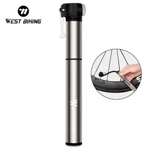 WEST BIKING Mini Bicycle Electric Hand Bike Cycle Mini Tire Air Pump For Bike Mini Portable 120PSI Air Bicycle Pump Inflation Compact