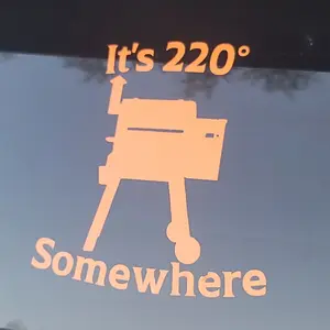 It's 220 Somewhere Meat Smoker Sticker