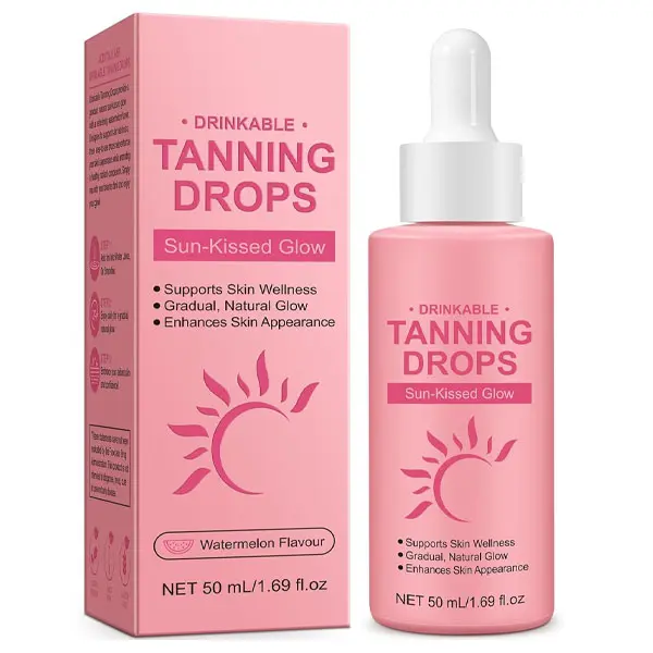 [SALE 2026!!] Drinkable Tanning Drops,Natural Oral Tanning Drops-Sunless Self Tanner Supplements for Glowing Skin, Vegan-for All Skin Type