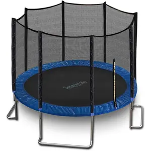ASTM Approved Trampoline with Net Enclosure – Stable, Strong Kids and Adult Trampoline with Net – Outdoor Trampoline for Kids, Teens and Adults – Reinforced Kids, Blue, 12 ft