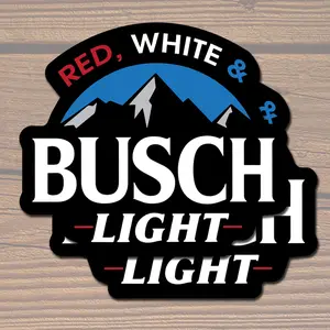 Busch Merica Sticker - Blue Collar Decal - Hardhat Sticker - Toolbox Sticker - Funny Sticker
