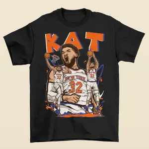 Karl-Anthony Towns KAT Cartoon Style New York Basketball T-Shirt