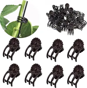 50-PCs Orchid Clips for Plants Support - Brown, for Small - Middle Climbing Plants Vine Plants & Single Stem Plants,garden clips