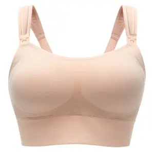 Momcozy Lycra Pumping Bra Hands Free, HF055 Fixed Padding Pump Bra for Enhanced Shape, Comfort Support Pumping & Nursing Bra in One maternity  undies