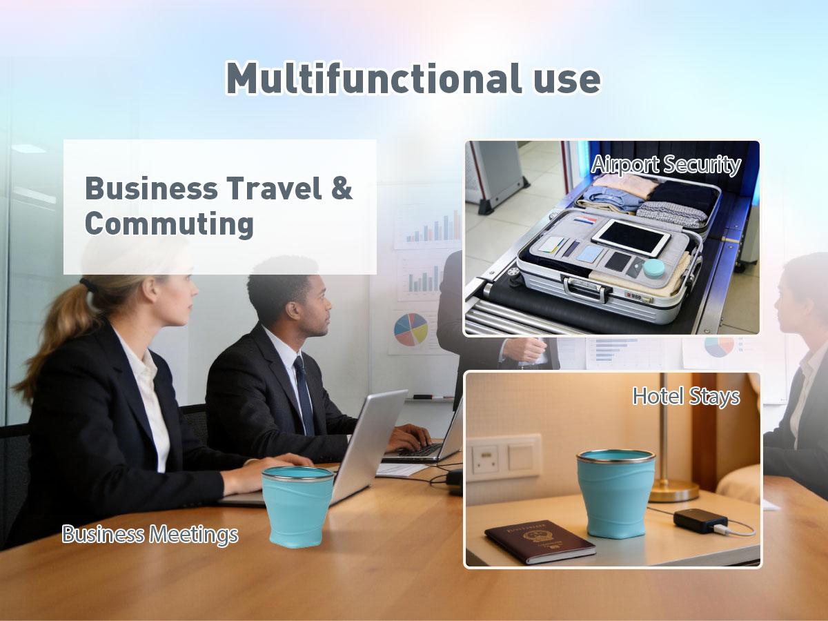 8.8oz Silicone Collapsible Travel Cup | Portable Foldable Cup with Dustproof Lid