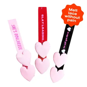 The Frontal Queen Boujie Bands 3 PACK Lace Melting Band with Heart Ear Puff Design for Versatile Styling No Pain Comfort Beyond Compare