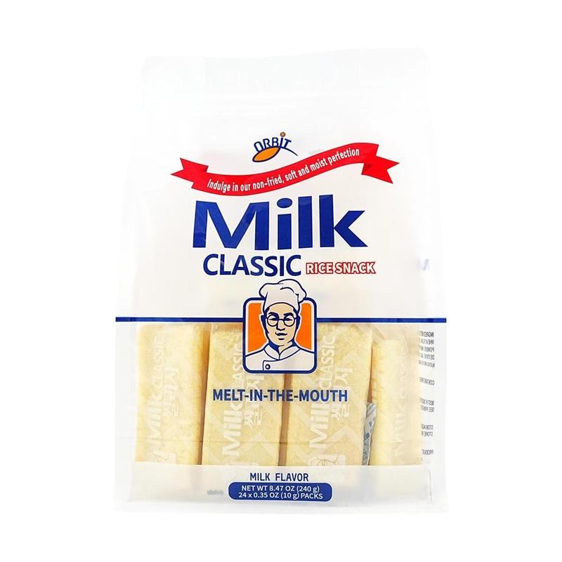 Korean Milk Rice Snack 24 Pack | Premium Light & Crispy Non-Fried Rice ...