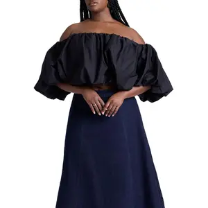 ELOQUII Women's Plus Size Bubble Top