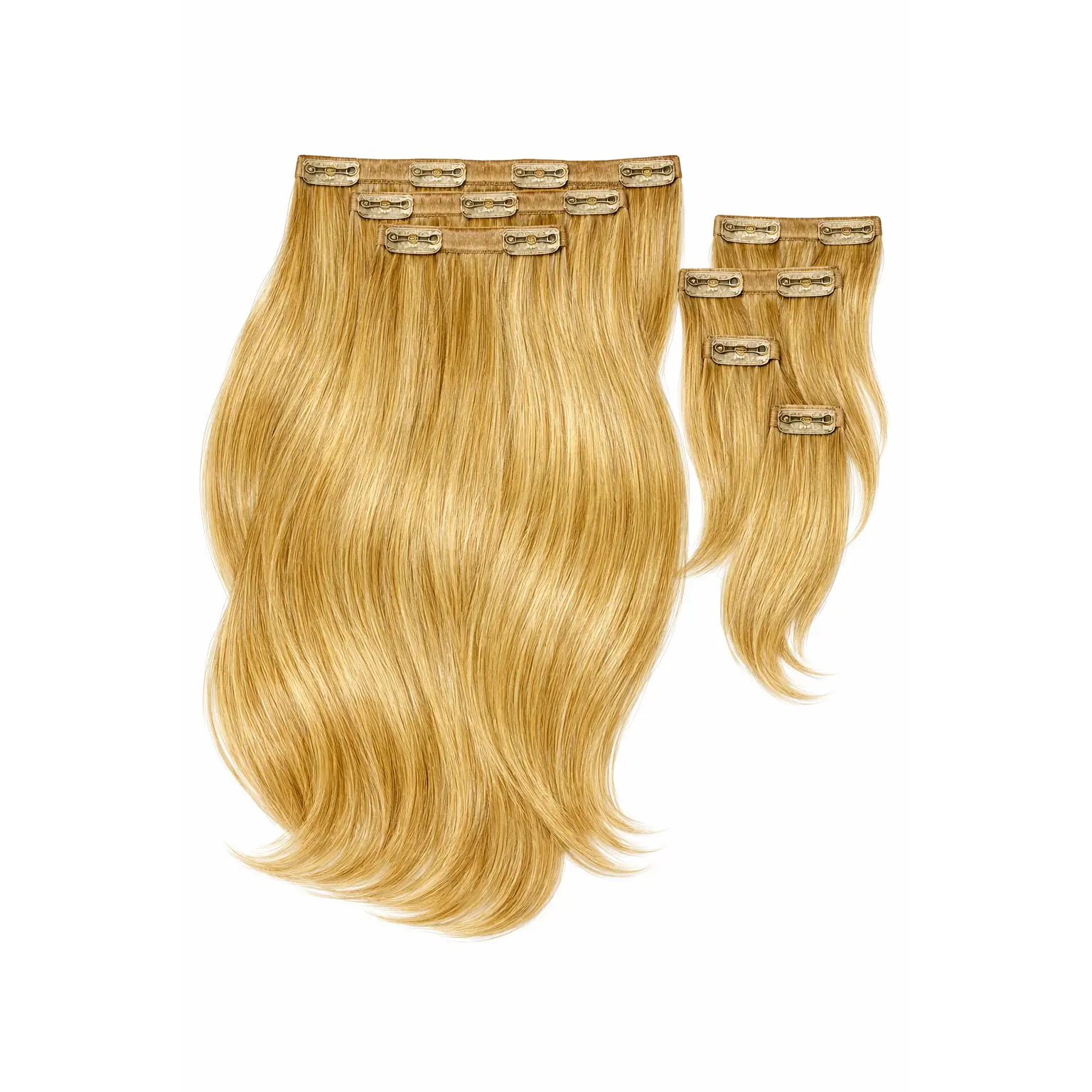 Millionaire Artistry Premium Glueless Clip-In Human Hair Extensions - Color 24, 170g, 3-4 Double Weft Tress, Durable Quality Construction, Over 3 Years Longevity, Clip Hair Extensions, 170 Grams