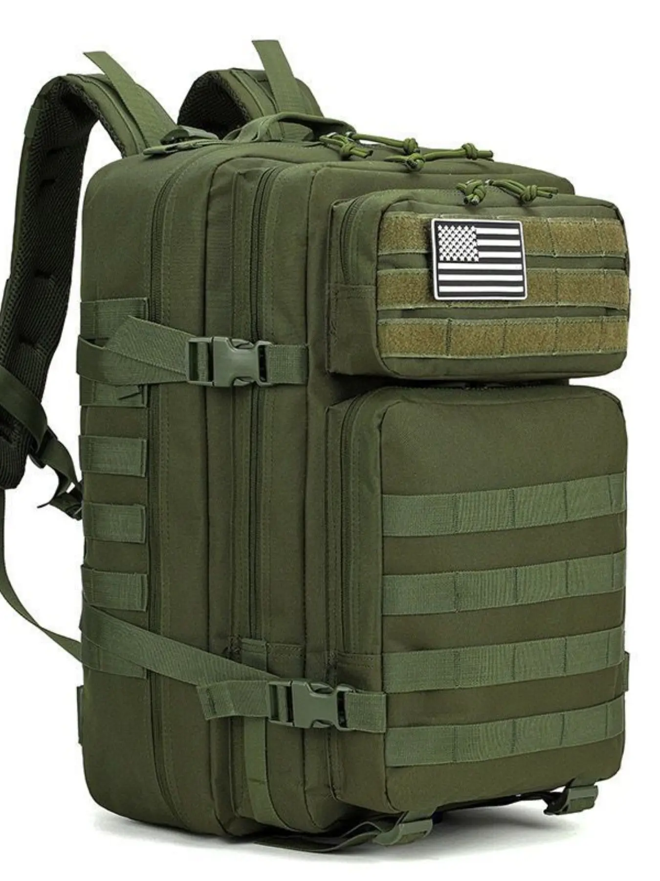 Men's Military Tactical Backpack, 45L Three-Day Assault Pack, Molle System Large Capacity Shoulder Bag, Durable Multi-Functional Design