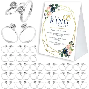 Bridal Shower Ring , Put a Ring On It Bridal Shower  with 50  Rings, Bridal Shower Decorations, Wedding , Bachelorette Hens Party  for Guests - RG12