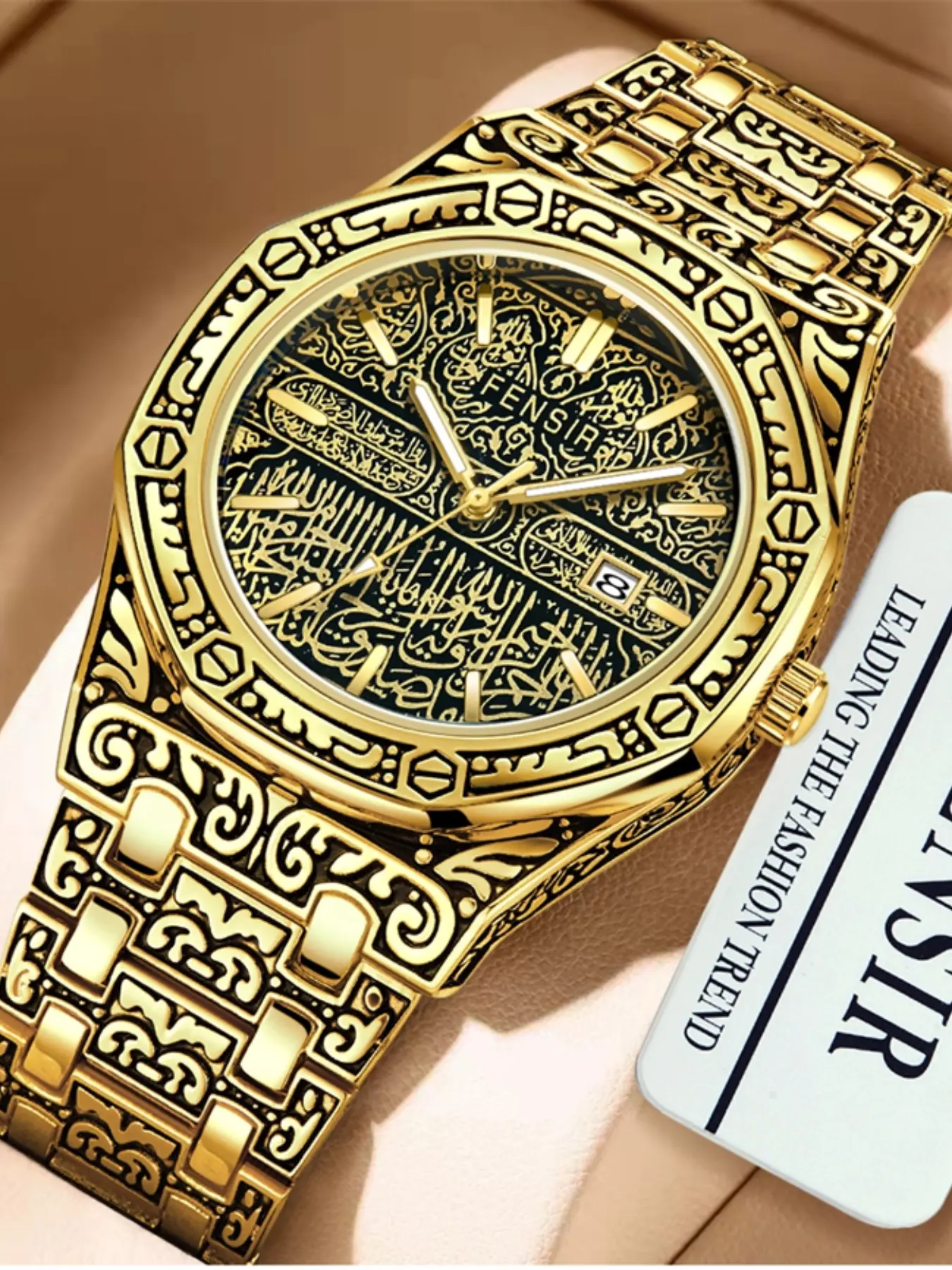 Luxury Vintage Small Watch for Men, Waterproof Casual Analog Quartz Wristwatch with Calendar, Ideal Gift for Students and Professionals