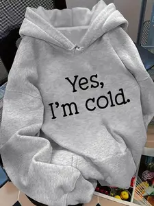 Women's Hooded Sweatshirt, Knit, Light Floral Print, Fashion Street Style, Casual Fitted Design, Spring & Fall Wear, Womenswear