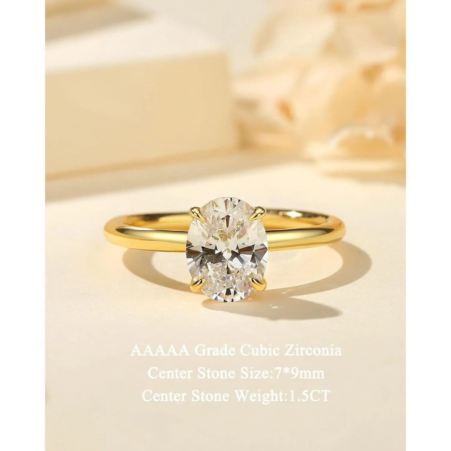 Egg shaped ring (yellow gold)