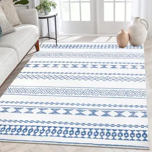 Washable Area Rug for Living Room Low Pile Soft Bedroom Rug Non-Slip Office Rug Stain Resistant Indoor Rug Pad Foldable Vintage Rug
