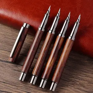 Set of 4 steel pens; signature art calligraphy; preferred for creative work; metal pen holder; premium elegance; built-in converter; fits 3.4 mm diameter; stylish and elegant; smooth writing; calligraphy, art, signatures; Christmas, Valentine’s Day, back-