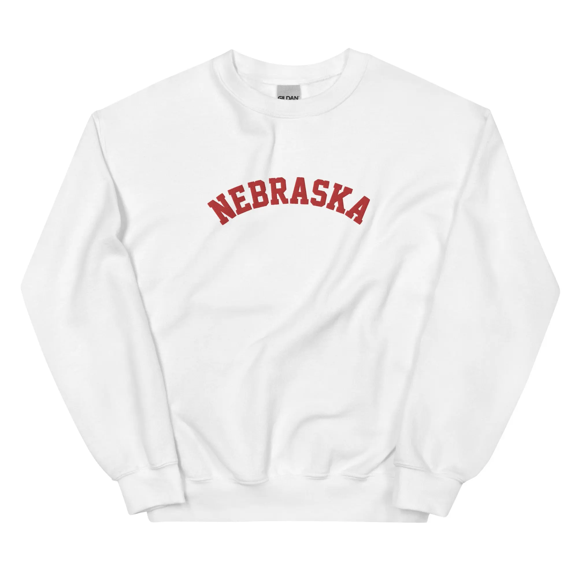 Classic Nebraska College Sweater | Embroidered Lettering