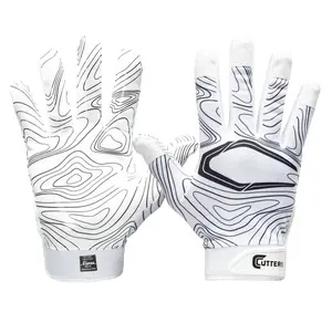 Cutters Game Day Receiver Youth Sports Gloves - Black Topo S/M