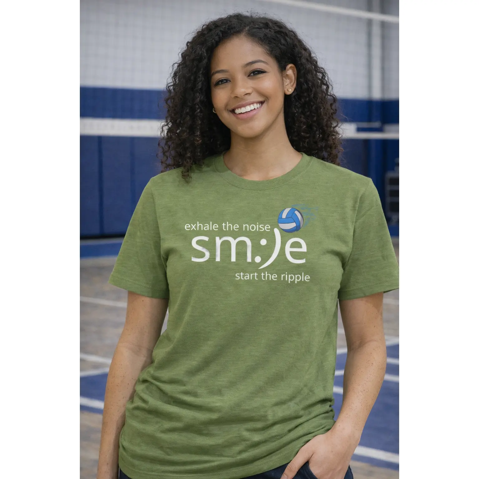 Exhale the Noise sm:)e Volleyball Jersey | Unisex Athletic Streetwear | Court Confidence Tee